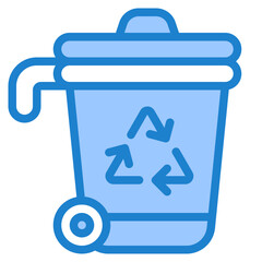 trash blue style icon