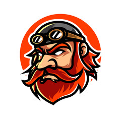 OLD PILOT E SPORT MASCOT LOGO