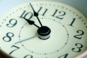 image of the alarm clock face nine o'clock.Time concept