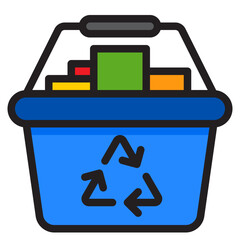 basket color line style icon