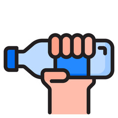 bottle color line style icon
