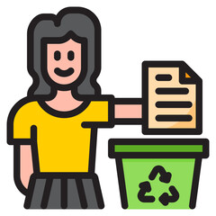 recycle color line style icon