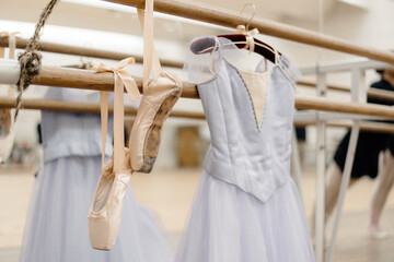 pointe shoes and ballerina dress