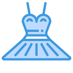 Dress blue line icon