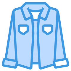 Jacket blue line icon