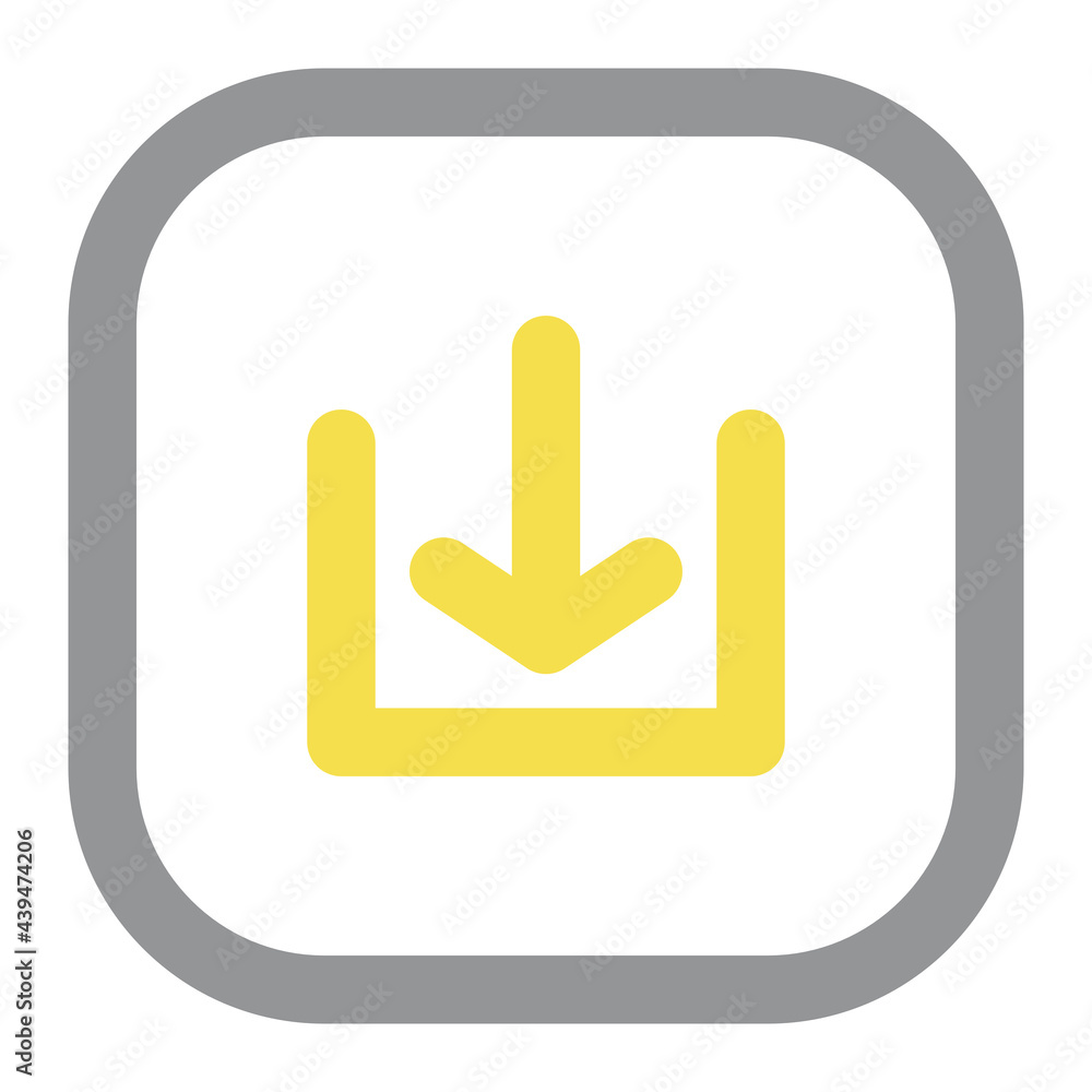 Aufkleber download icon suitable for website user interface, mobile user interface, applications, advertisemen