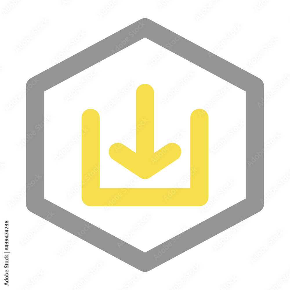 Poster download icon suitable for website user interface, mobile user interface, applications, advertisemen