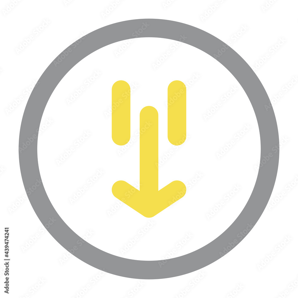 Aufkleber download icon suitable for website user interface, mobile user interface, applications, advertisemen