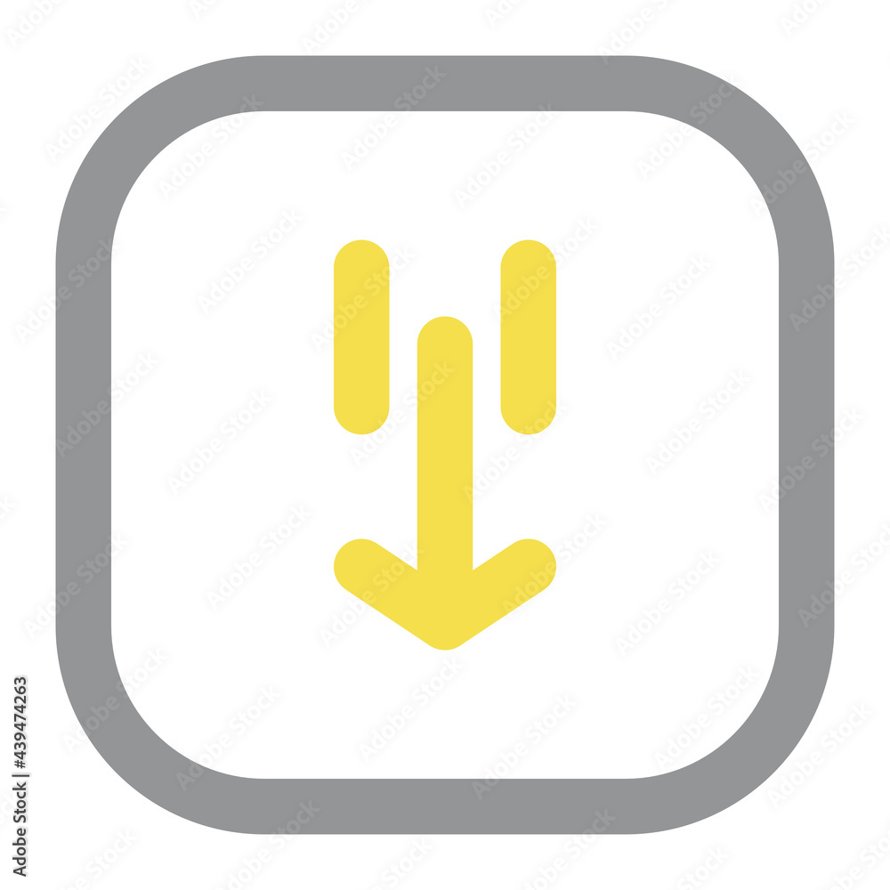 Aufkleber download icon suitable for website user interface, mobile user interface, applications, advertisemen