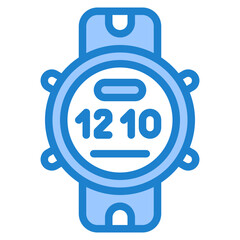 clock blue style icon