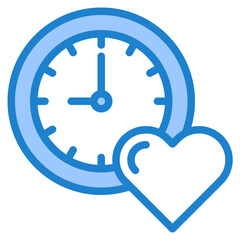 clock blue style icon