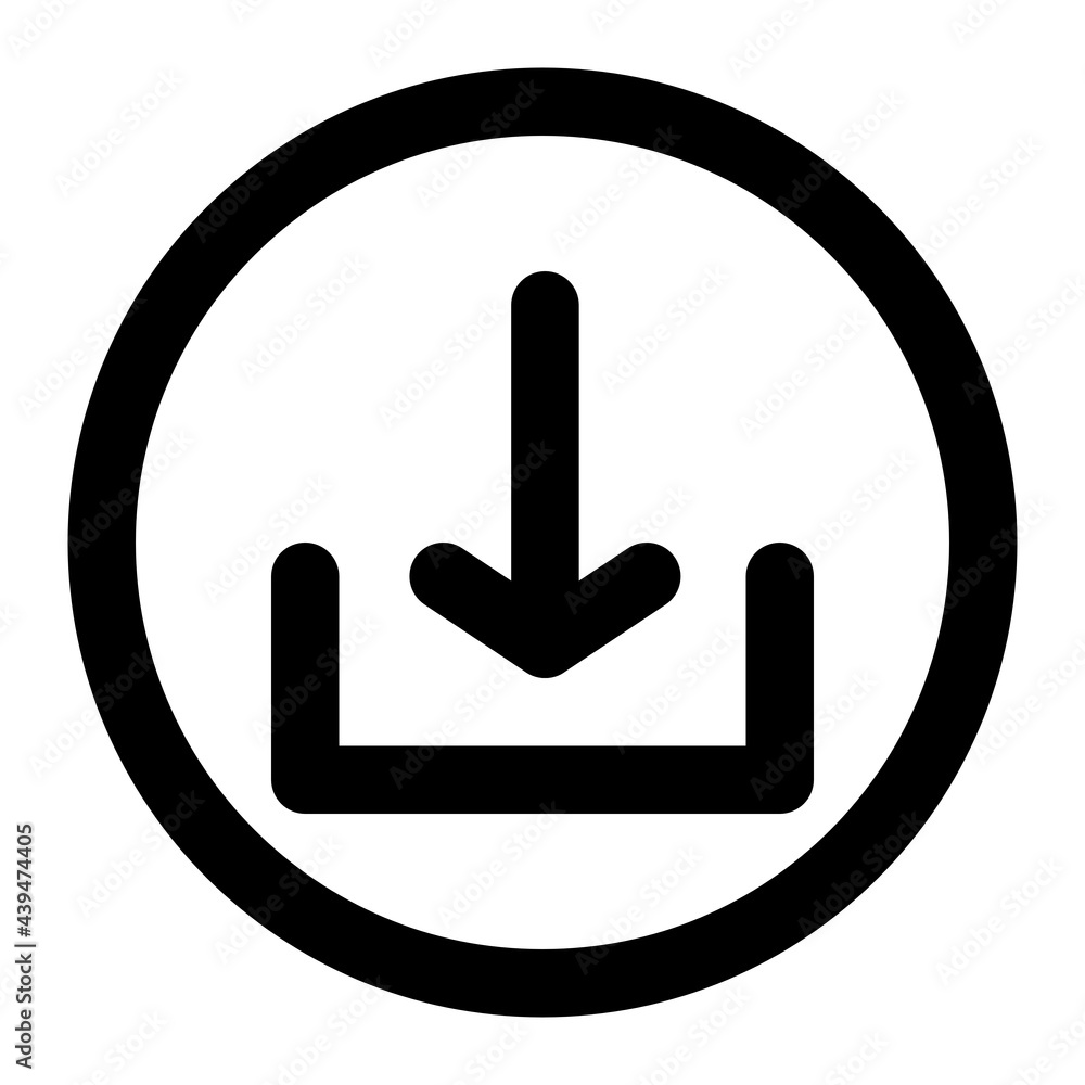 Poster download icon suitable for website user interface, mobile user interface, applications, advertisemen