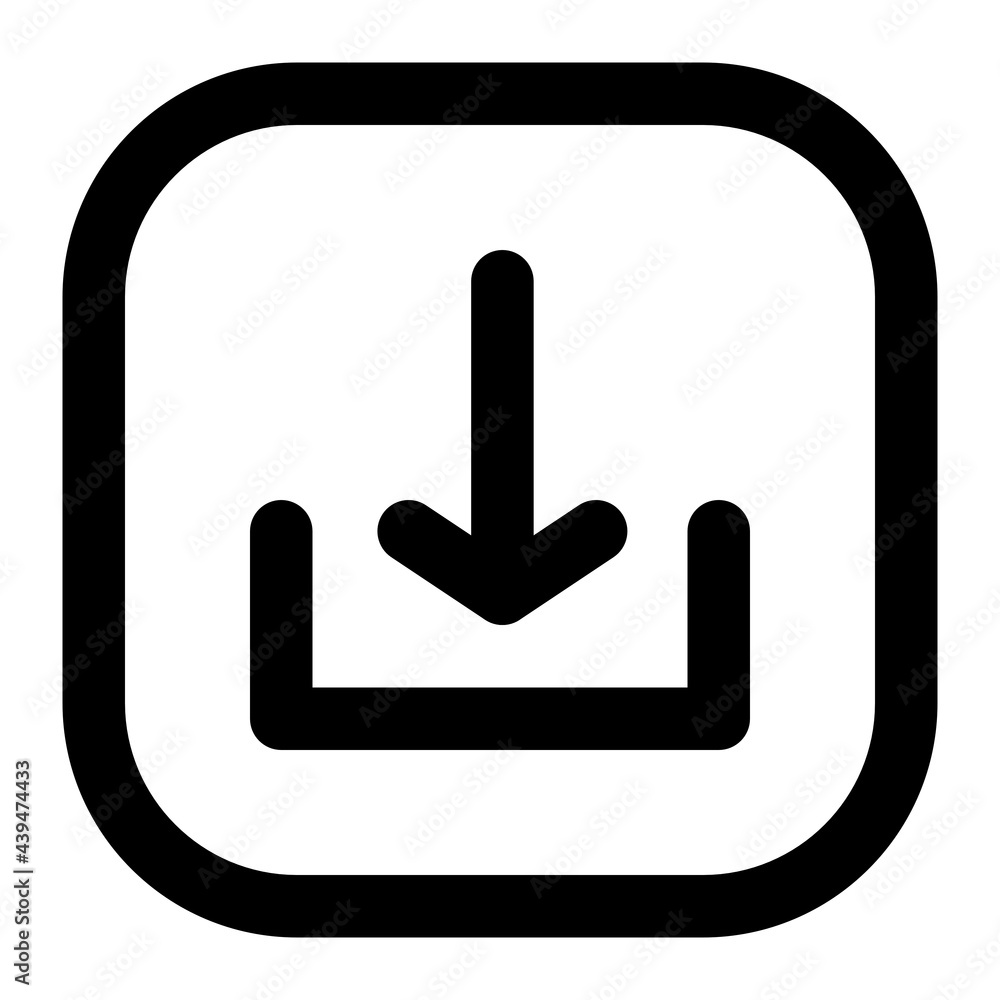 Aufkleber download icon suitable for website user interface, mobile user interface, applications, advertisemen