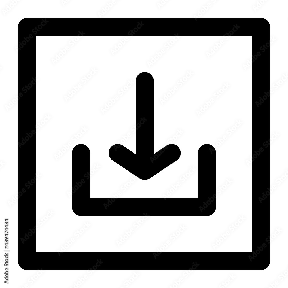 Aufkleber download icon suitable for website user interface, mobile user interface, applications, advertisemen