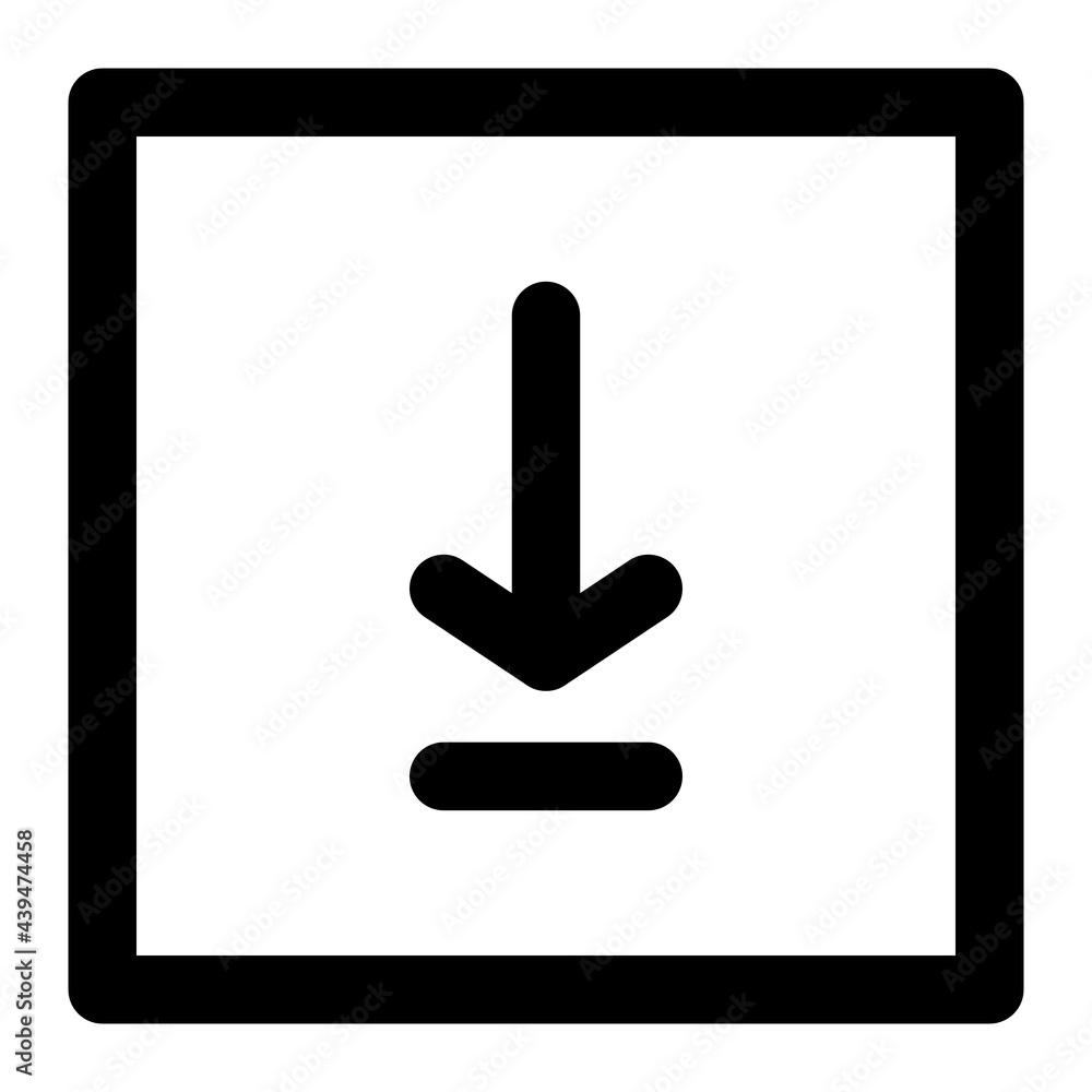 Aufkleber download icon suitable for website user interface, mobile user interface, applications, advertisemen