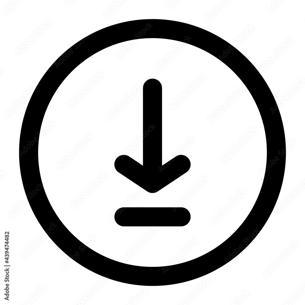 Aufkleber download icon suitable for website user interface, mobile user interface, applications, advertisemen