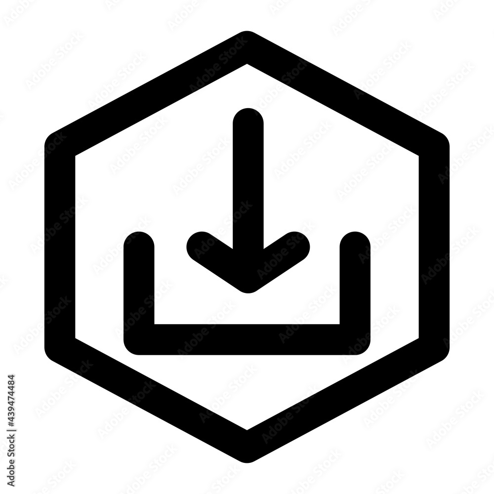 Poster download icon suitable for website user interface, mobile user interface, applications, advertisemen