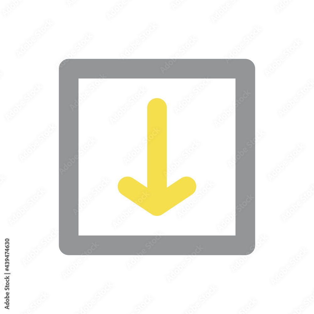 Aufkleber download icon suitable for website user interface, mobile user interface, applications, advertisemen