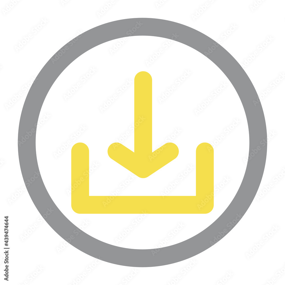 Aufkleber download icon suitable for website user interface, mobile user interface, applications, advertisemen
