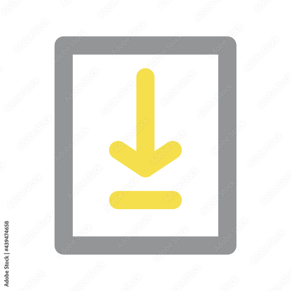 Aufkleber download icon suitable for website user interface, mobile user interface, applications, advertisemen