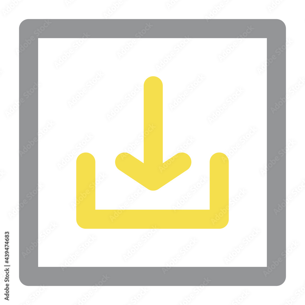 Aufkleber download icon suitable for website user interface, mobile user interface, applications, advertisemen