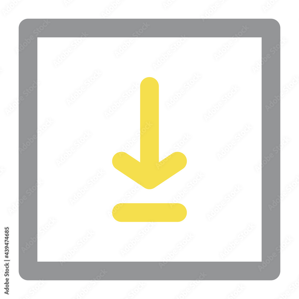 Aufkleber download icon suitable for website user interface, mobile user interface, applications, advertisemen