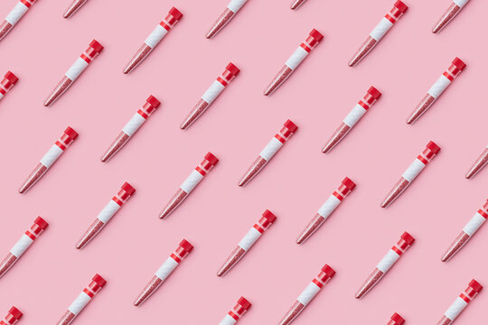 Test tubes with glitter