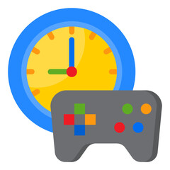 time flat style icon