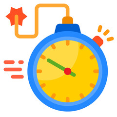 time flat style icon