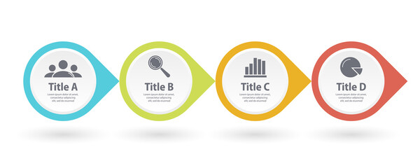 Business infographics template with arrow. Abstract vector illustration can be used for layout, diagram, presentation and web design.
