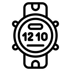 Fototapeta premium clock outline style icon