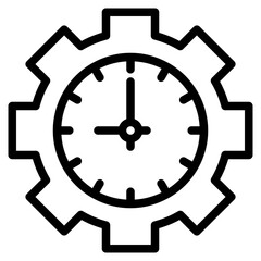 clock outline style icon