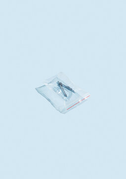 Divider and Protractor Packed In Plastic Bag.