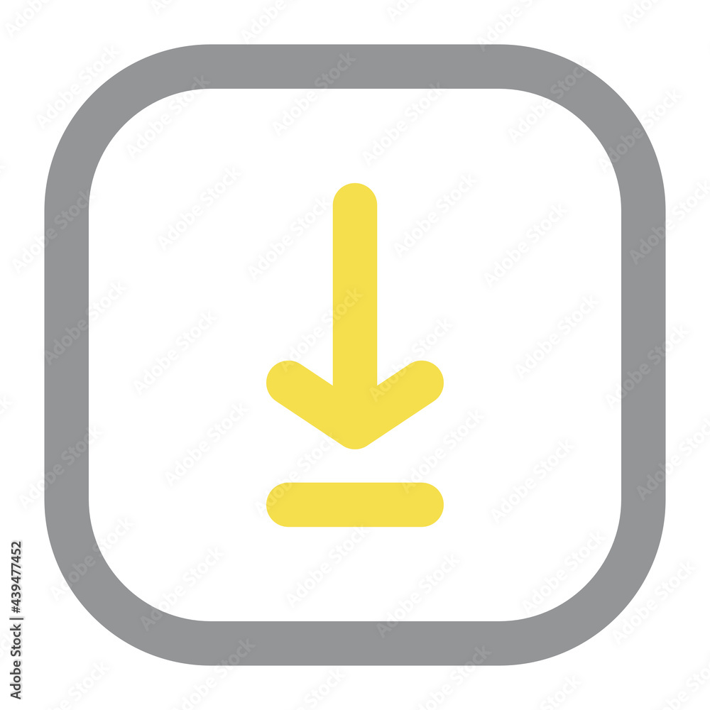 Fototapete download icon suitable for website user interface, mobile user interface, applications, advertisemen