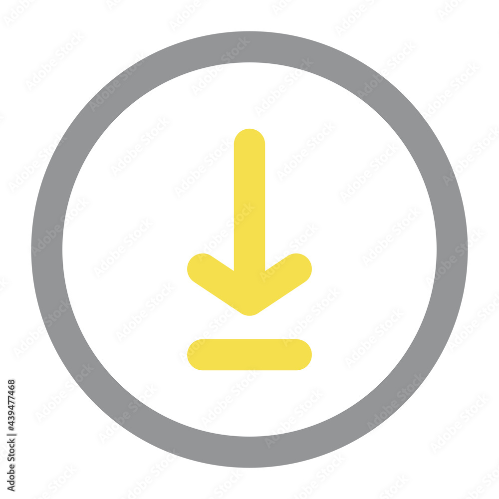 Aufkleber download icon suitable for website user interface, mobile user interface, applications, advertisemen
