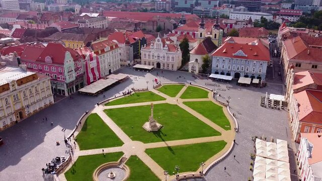 Aerial View of Timisoara City Center