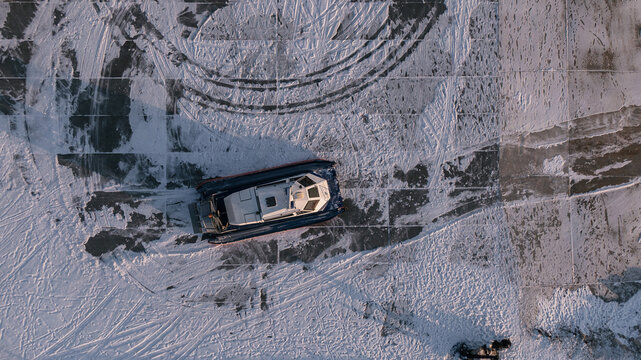 hovercraft in winter