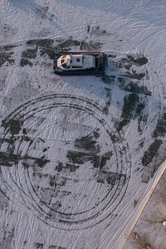 hovercraft in winter