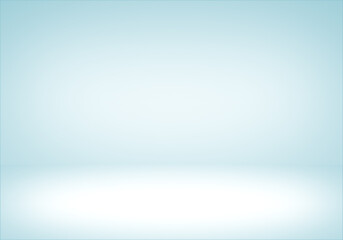 Abstract light blue white gradient studio room background.displays for present product.