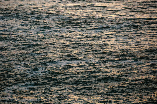 Golden light on the ocan