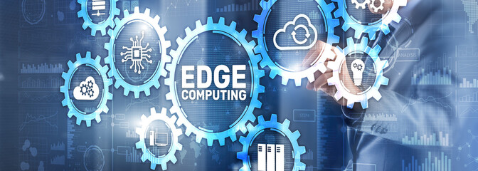 EDGE Computing technology internet concept. Mixed Media