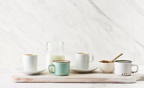 Cups of Espresso Coffee 