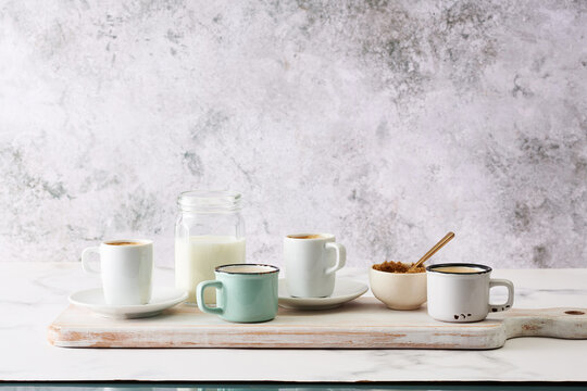 Cups of Espresso Coffee 