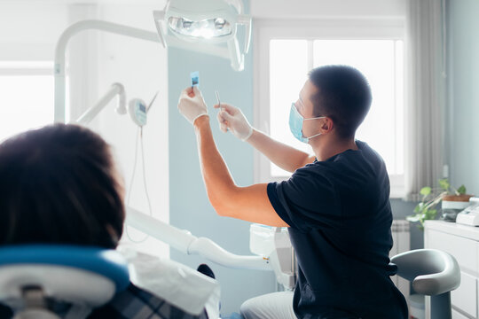 A Woman at a Dentist 