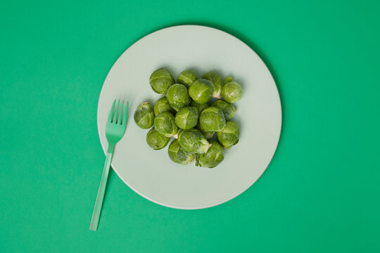 Pile of sprouts with fork