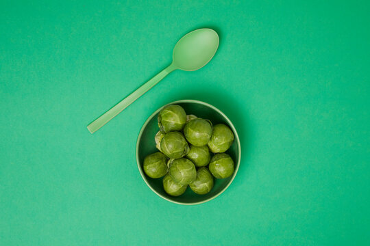Bowl of with a green spoon