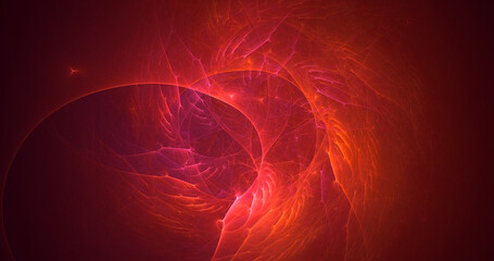 3D rendering abstract multicolor fractal light background