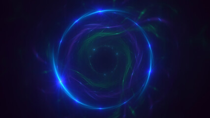 3D rendering abstract round light background