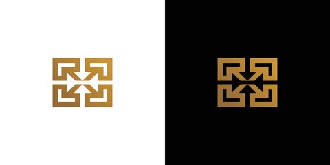 Fototapeta premium Modern and sophisticated R initials logo design