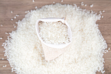 Staple food rice and small bags